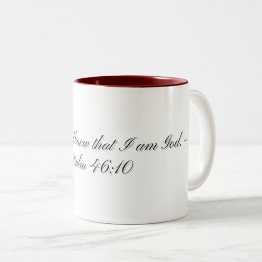 Psalm 46:10, Tasse (VorderseiteRechts)