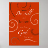 Psalm 46:10 Wählen Sie Ihre eigene Farbe! Personal Poster (Vorne)