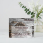 Psalm 46 1-3 Gott ist unsere Zuflucht Bibel Verse  Postkarte (Stehend Vorderseite)