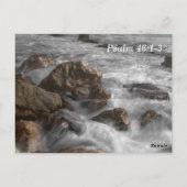 Psalm 46 1-3 Gott ist unsere Zuflucht Bibel Verse  Postkarte (Rückseite)