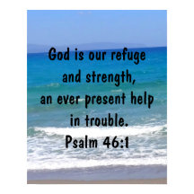 Psalm 46:1 Bibel Verse Beach