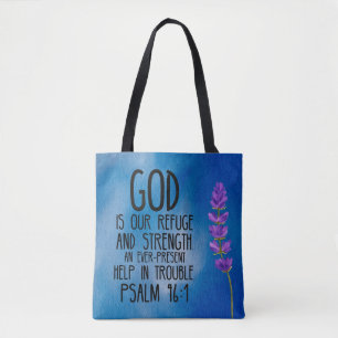 Psalm 46:1 Bibelvers-Tragetasche Tasche