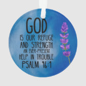 Psalm 46:1 Christliche Verse Kunst Ornament (Rückseite)