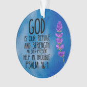Psalm 46:1 Christliche Verse Kunst Ornament (Vorderseite)