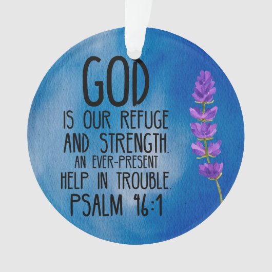 Psalm 46:1 Christliche Verse Kunst Ornament (Vorderseite)