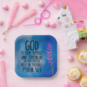 Psalm 46:1 Christliche Verse Kunst Pappteller (Party)