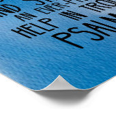 Psalm 46:1 Christliche Verse Kunst Poster (Ecke)