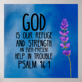 Psalm 46:1 Christliche Verse Kunst Poster