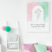 Psalm 46:1 Gesteckte Blume Wall Art Poster