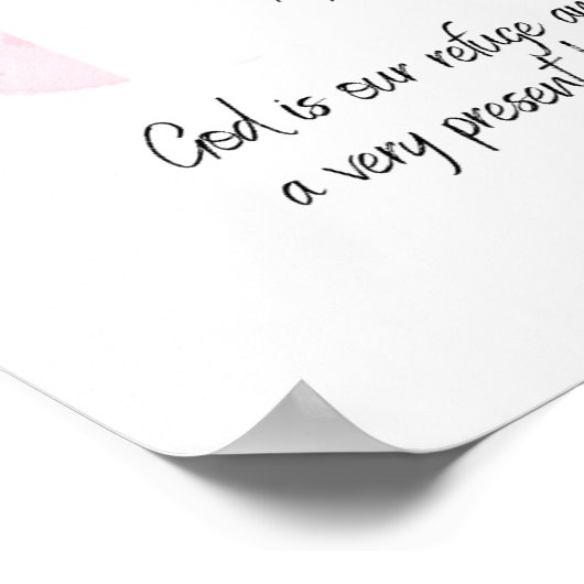 Psalm 46:1 Gesteckte Blume Wall Art Poster (Ecke)