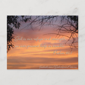 Psalm 46:1 Gott ist unsere Zuflucht & Kraft.. Postkarte