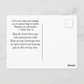 Psalm 46:1 Gott ist unsere Zuflucht und Kraft-Bibe Postkarte (Rückseite)
