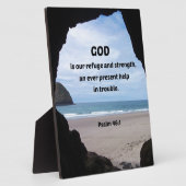 Psalm 46:1 Gott ist unsere Zuflucht und Kraft.. Fotoplatte (Seite)