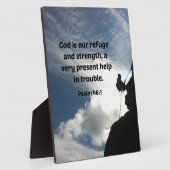 Psalm 46:1 Gott ist unsere Zuflucht und Kraft.. Fotoplatte (Seite)