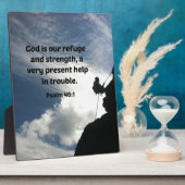 Psalm 46:1 Gott ist unsere Zuflucht und Kraft.. Fotoplatte (Seite)