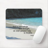 Psalm 46:1 Gott ist unsere Zuflucht und Kraft.. Mousepad (Mit Mouse)