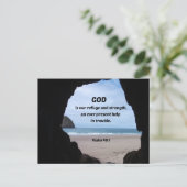 Psalm 46:1 Gott ist unsere Zuflucht und Kraft.. Postkarte (Stehend Vorderseite)