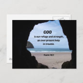 Psalm 46:1 Gott ist unsere Zuflucht und Kraft.. Postkarte (Vorne/Hinten)