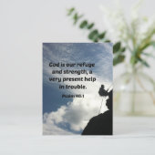 Psalm 46:1 Gott ist unsere Zuflucht und Kraft.. Postkarte (Stehend Vorderseite)