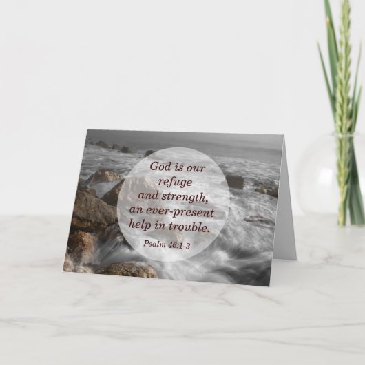Psalm 46:1 Gott ist unsere Zuflucht und Stärke Karte (Vorderseite)