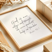 Psalm 46:1 Gott ist unsere Zuflucht und Stärke Poster