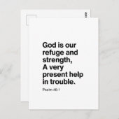 Psalm 46:1 Gott ist unsere Zuflucht und Stärke Postkarte (Vorne/Hinten)