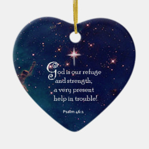 Psalm-46:1 Keramik Ornament