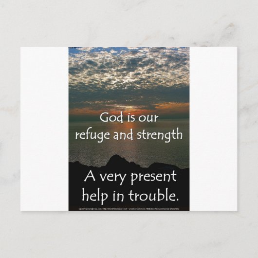 Psalm 46:1 - Schöner Sonnenaufgang über dem Lake M Postkarte (Vorderseite)