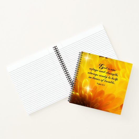 Psalm 46:1 Spiral-Notebook Notizblock (Innenseite)