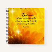 Psalm 46:1 Spiral-Notebook Notizblock (Vorderseite)
