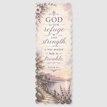 Psalm 46:1 Zuflucht Schrift Lesezeichen Glänzend