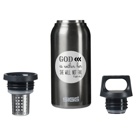 Psalm 46:5 Aluminium Isolierte Flasche (Vorderseite)