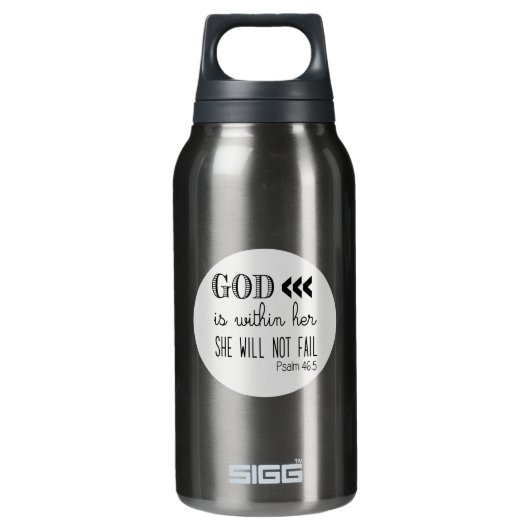 Psalm 46:5 Aluminium Isolierte Flasche (Vorderseite)
