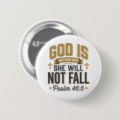 Psalm 46_5 Christliche Typografie Vektor Button (Vorne & Hinten)