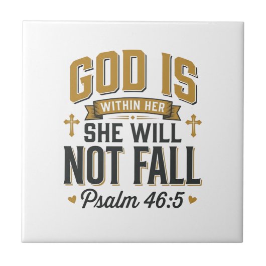 Psalm 46_5 Christliche Typografie Vektor Fliese (Vorderseite)