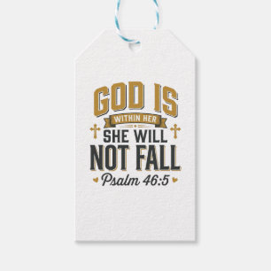 Psalm 46_5 Christliche Typografie Vektor Geschenkanhänger