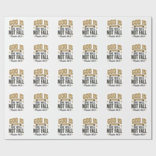 Psalm 46_5 Christliche Typografie Vektor Geschenkpapier (Flach)