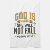 Psalm 46_5 Christliche Typografie Vektor Geschirrtuch (Vertikal)