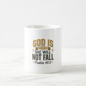 Psalm 46_5 Christliche Typografie Vektor Kaffeetasse (Mittel)