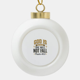 Psalm 46_5 Christliche Typografie Vektor Keramik Kugel-Ornament