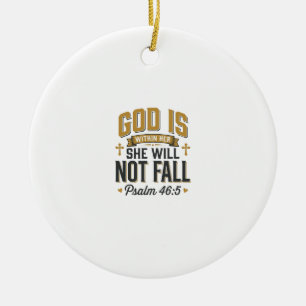 Psalm 46_5 Christliche Typografie Vektor Keramik Ornament