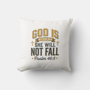 Psalm 46_5 Christliche Typografie Vektor Kissen