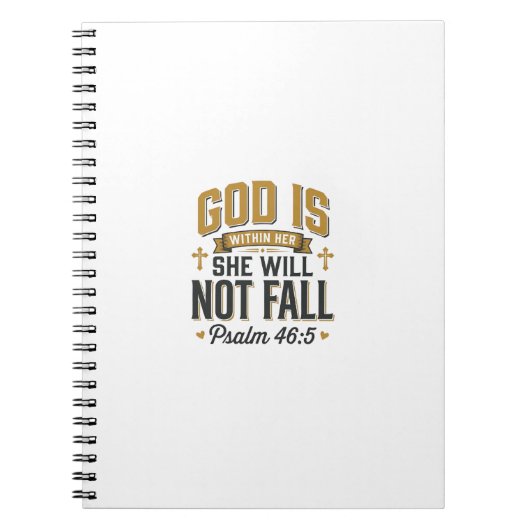 Psalm 46_5 Christliche Typografie Vektor Notizblock (Vorderseite)