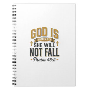 Psalm 46_5 Christliche Typografie Vektor Notizblock