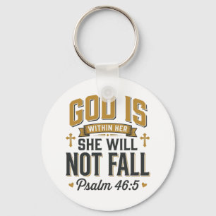 Psalm 46_5 Christliche Typografie Vektor Schlüsselanhänger