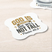 Psalm 46_5 Christliche Typografie Vektor Untersetzer (angewinkelt)