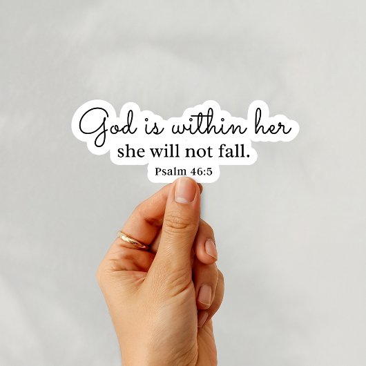 Psalm 46:5 God is within her Aufkleber