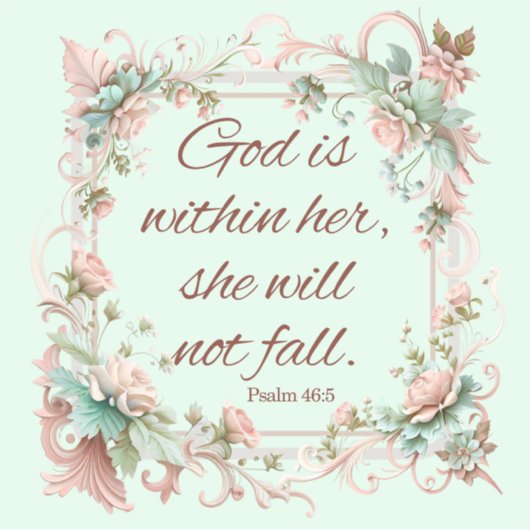 Psalm 46:5, Gott ist in ihr. Aufkleber (Vorderseite)