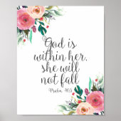 Psalm 46:5 Gott ist in ihr, Girl Bible Scripture Poster (Vorne)