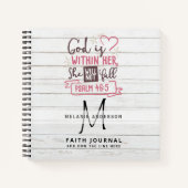 Psalm 46.5 Gott ist in ihr, sie wird nicht fallen Notizblock (Vorderseite)